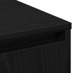 Buffet vidaXL avec LED  Noir  Chêne  71x34 5x75 cm  en bois d'ingénierie