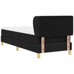 vidaXL Lit à ressorts avec matelas Noir 200 x 80 cm Polyester