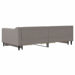 vidaXL Lit de jour avec gigogne et tiroirs taupe 100x200 cm tissu