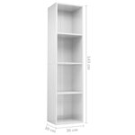 vidaXL Bibliothèque/Meuble TV Blanc brillant Bois d’ingénierie