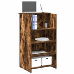 vidaXL Bureau de réception chêne fumé 55x50x103 5 cm bois d'ingénierie