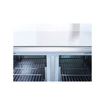 Saladette réfrigérée  vitrée 365 litres - 3 portes gn 1/1- cool head - r290 - inox3pleine 1365x700x1295mm