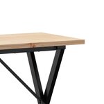 vidaXL Table à manger cadre en X 100x50x75 5 cm bois pin massif acier