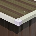 Vidaxl abri de jardin 257x580x181 cm métal marron