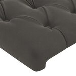 vidaXL Tête de lit avec oreilles Gris foncé 203x16x118/128 cm Velours