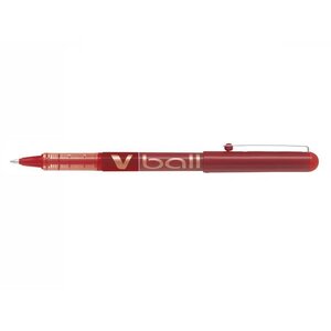 Stylo Roller Encre Liquide V-BALL 10 Pointe Large Rouge x 12 PILOT