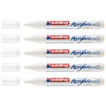 Marqueur Acrylique 5100 Blanc trafic Pointe Moyenne 2-3 mm x 5 EDDING