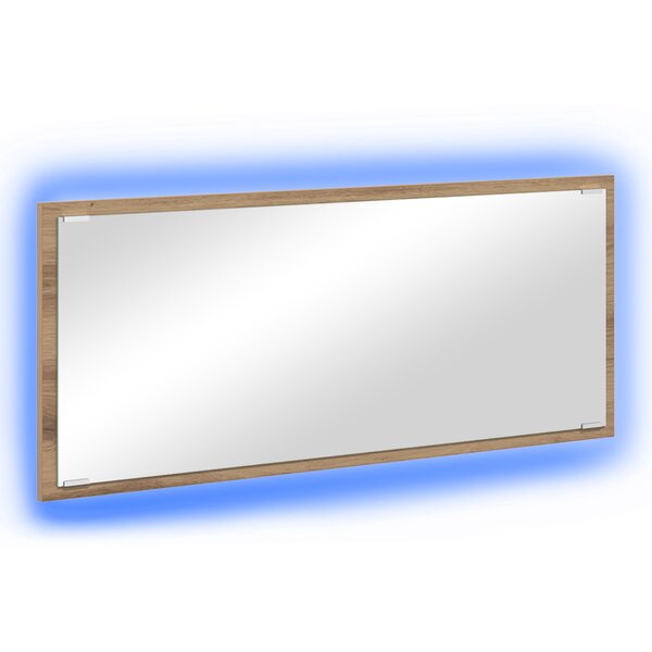 vidaXL Miroir de Salle de Bain Chêne Artisan Bois d'ingénierie  Verre