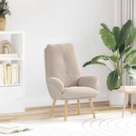 vidaXL Fauteuil relaxant Gris clair 69 x 74 x 93 cm tissu
