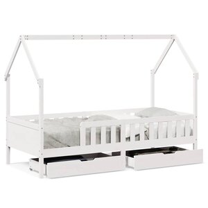 vidaXL Cadre de lit enfants avec tiroirs sans matelas 80x200 cm bois