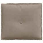 vidaXL Coussin de Dos Taupe 50 x 45 cm Tissu en microfibre