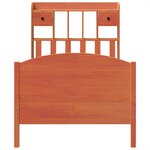 vidaXL Lit bibliothèque sans matelas cire marron 100x200 cm pin massif