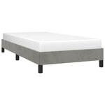 vidaXL Cadre de lit sans matelas gris clair 100x200 cm velours