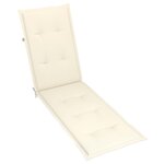 vidaXL Chaise de terrasse avec repose-pied et coussin Acacia solide