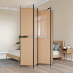 vidaXL Paravent 4 panneaux Beige 200 x 220 cm Tissu
