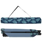 vidaXL Lits de soleil pliants 2 Pièces avec sac de transport Motif de feuilles Tissu Oxford 600D
