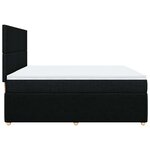vidaXL Sommier à lattes de lit avec matelas Noir 200x200 cm Tissu
