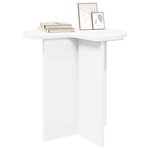 vidaXL Table d'appoint Blanc Ø 39 x 38 cm Bois d'ingénierie