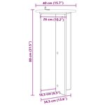vidaXL Support de Plante 2 pièces Blanc Ø40 x 80 cm Bois d'ingénierie
