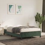 vidaXL Cadre de lit Vert foncé 120x200 cm Velours