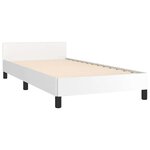 vidaXL Cadre de lit avec tête de lit sans matelas blanc 100x200 cm