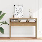 vidaXL Table console chêne artisanal 105x30x80 cm bois d'ingénierie