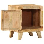 vidaXL Table de chevet 2 Pièces 40x32x46 cm bois massif de manguier brut