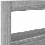 vidaXL Armoire tête de lit avec LED sonoma gris 120x17x102 cm