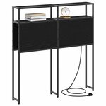 vidaXL Tête de lit de rangement Chêne noir 75 cm Bois d'ingénierie