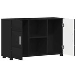 vidaXL Buffet FLORIN Noir 88 5 x 30 5 x 55 5 cm Bois d'ingénierie