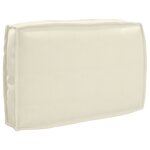 vidaXL Set de coussins de palette 3 Pièces Crème 120 x 50 x 12 cm