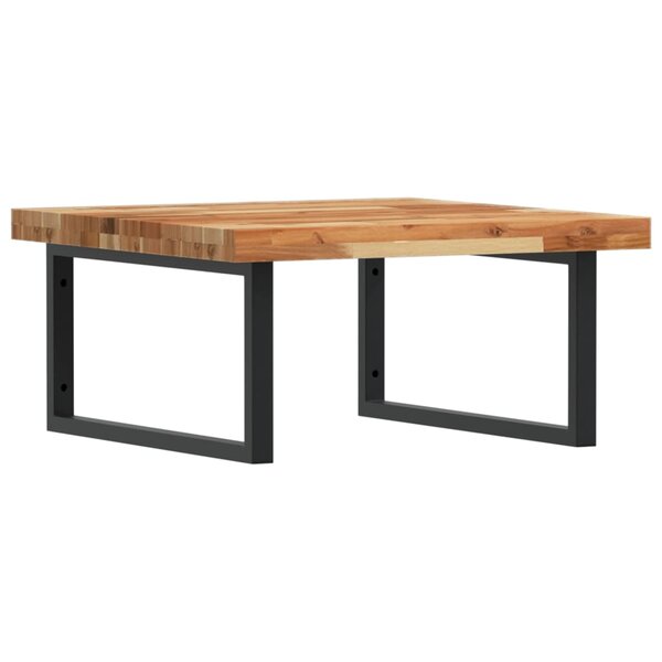 vidaXL Étagère de vasque murale acier et bois massif d'acacia