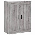 vidaXL Buffet haut Sonoma gris 69 5x34x180 cm Bois d'ingénierie