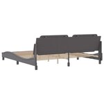 vidaXL Cadre de lit sans matelas Zadar gris 200x200 cm similicuir