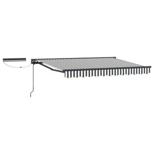vidaXL Auvent rétractable électrique Anthracite et blanc 3 5 x 2 m