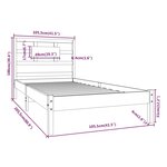 vidaXL Cadre de lit sans matelas blanc 100x200 cm bois massif