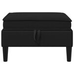 vidaXL Pouf avec Rangement Noir Velours