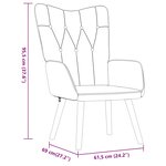 vidaXL Chaise de relaxation avec tabouret Noir Tissu
