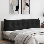 vidaXL Coussin de Dos Noir 180 x 24 x 50 cm Velours