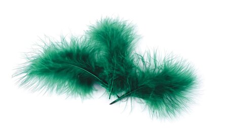 Plumes marabout vertes 10 plumes 18cm