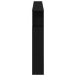 vidaXL Tête de lit LED avec étagère Chêne noir 200 x 18.5 x 103.5 cm