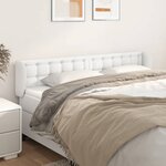 vidaXL Tête de lit avec oreilles Blanc 203x23x78/88 cm Similicuir