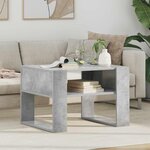 vidaXL Table basse Gris béton 66 x 53 x 45 cm Bois d'ingénierie