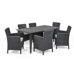 ALLIBERT JARDIN Table Lima 160 6 personnes - Design contemporain - Graphite