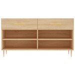 vidaXL Banc à chaussures chêne sonoma 102x35x55 cm bois d'ingénierie