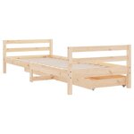 vidaXL Cadre de lit d'enfants et tiroirs 90x190 cm bois de pin massif