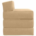 vidaXL Canapé-lit pliable Gris Vert Clair 200 x 70 x 15 cm
