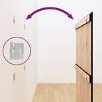 vidaXL Tête de lit murale Noir 108x3x110 cm Bois massif de pin