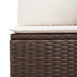 vidaXL Ensemble de Canapé de Jardin de 8 Pièces avec Coussins en Rattan Poly Marron