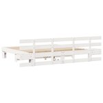 vidaXL Cadre de lit avec tiroir Blanc 200 x 200 cm bois